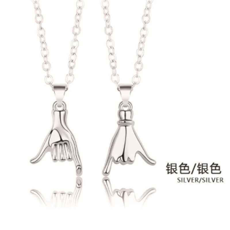 Wholesale  hook couple pendant design sense Valentine's Day necklace