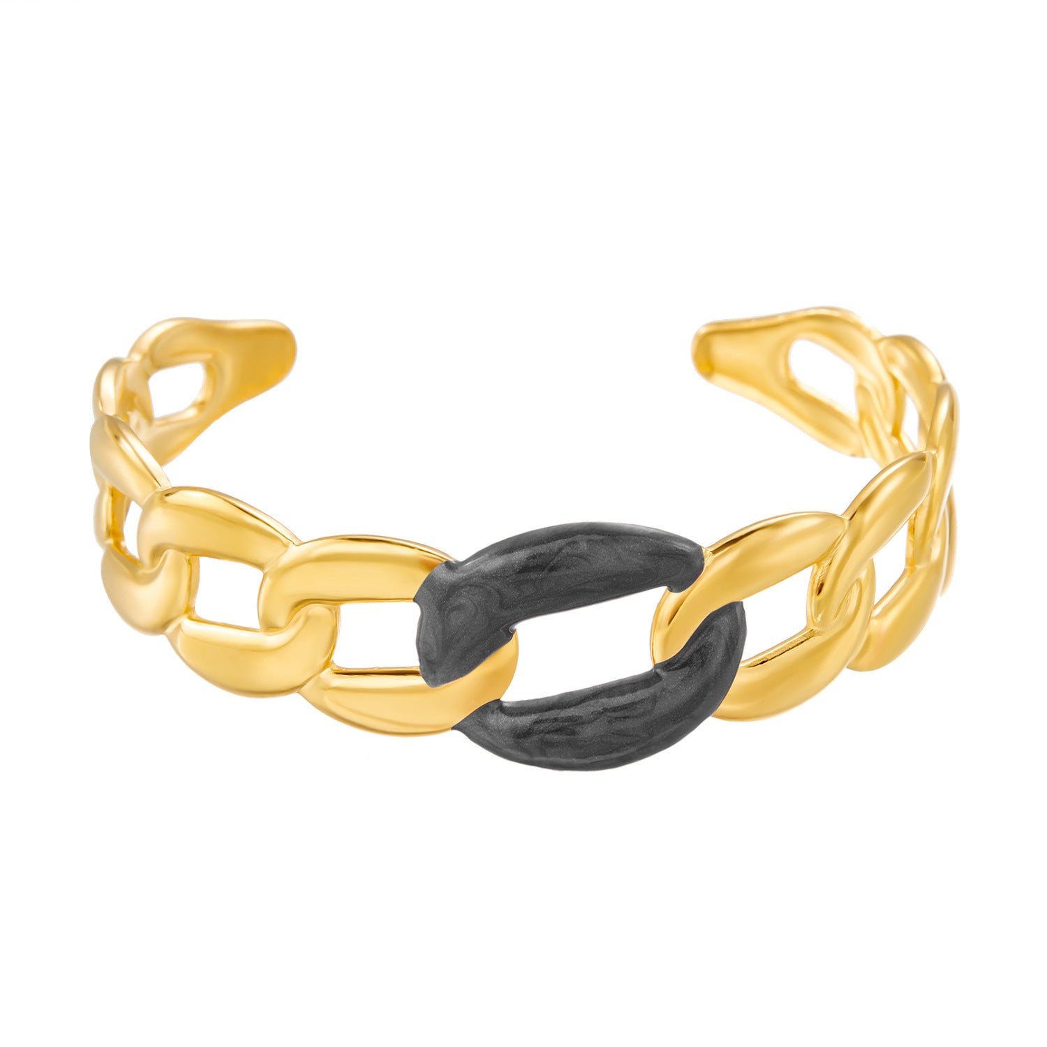 Wholesale stainless steel not fade cold  love oil drop light luxury open bracelet