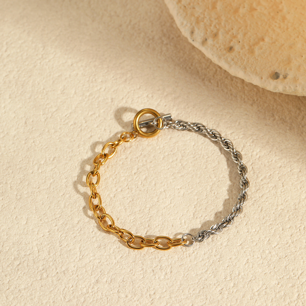 Wholesale Gold and Silver Color Matching Stainless Steel Necklace