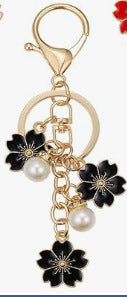 Wholesale Cute Pink Flower Keychain Women S Fashion Accessory Zinc Alloy Keyring Gift