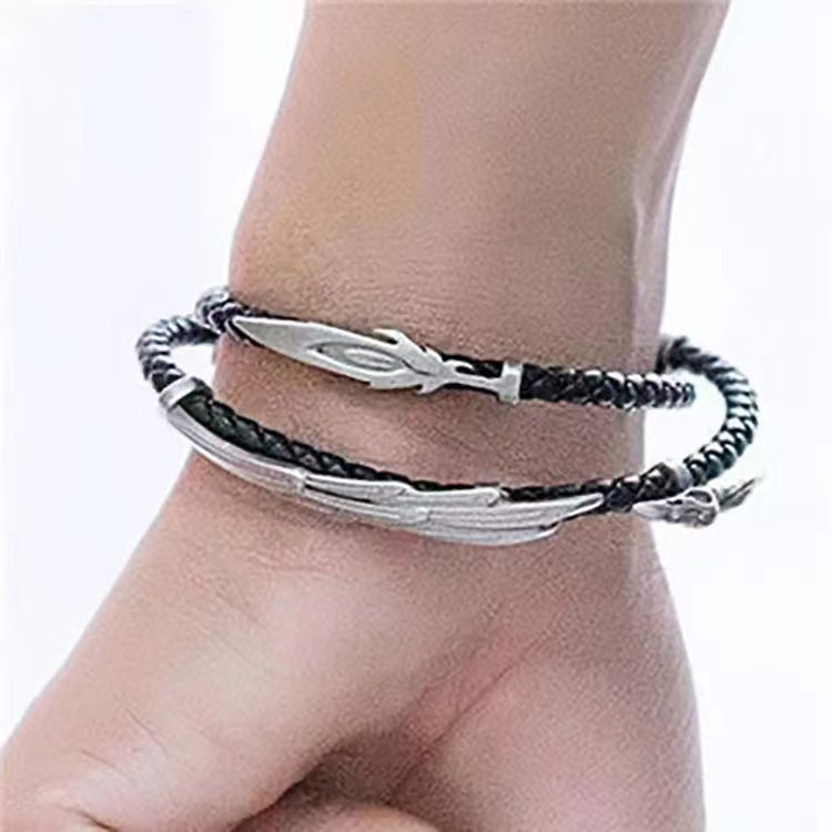 Wholesale Feather Braided Alloy Bracelet ACC-BT-FuSu002