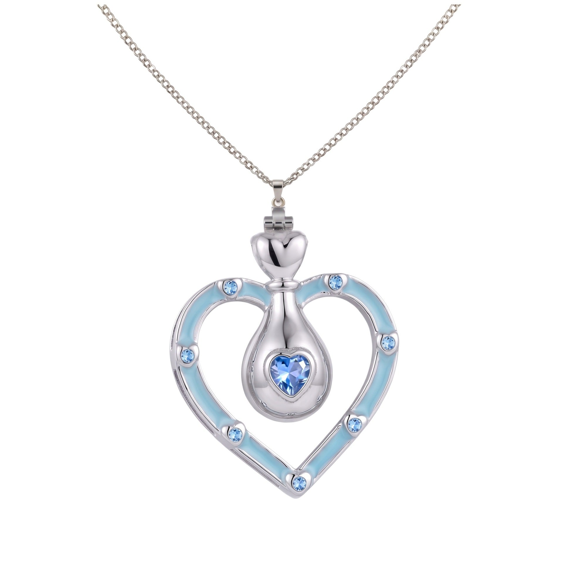 Wholesale Fashion Love Heart Quicksand Bottle Pendant Necklace Copper Zircon Jewelry Cute Butterfly Star Design Gift Boutique Resale