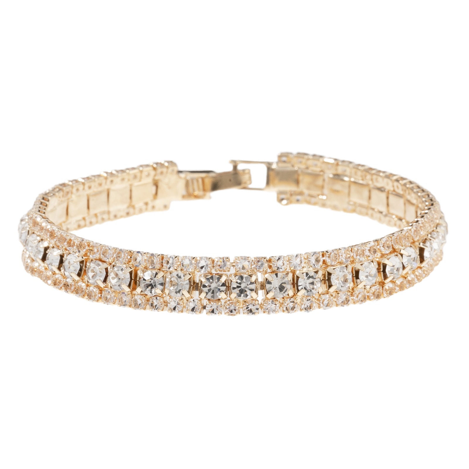 Wholesale Roman Rhinestone Bracelet Women' s Geometric Full Diamond Jewelry Accessory Gift