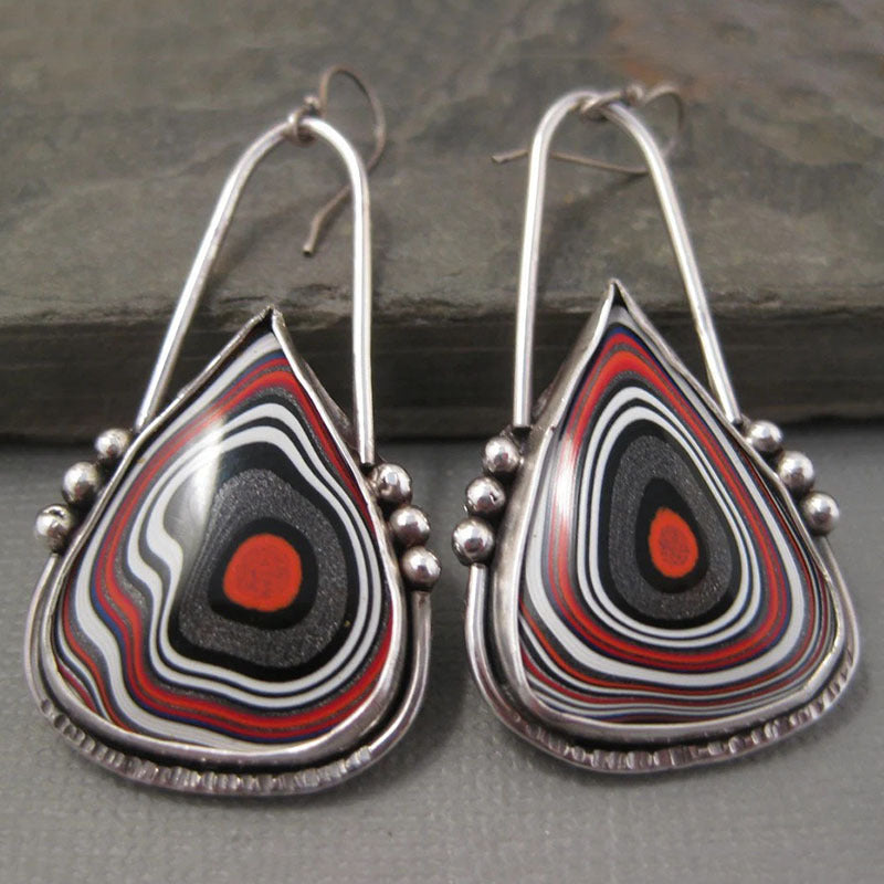 Wholesale Flower Purple Diamond Earrings