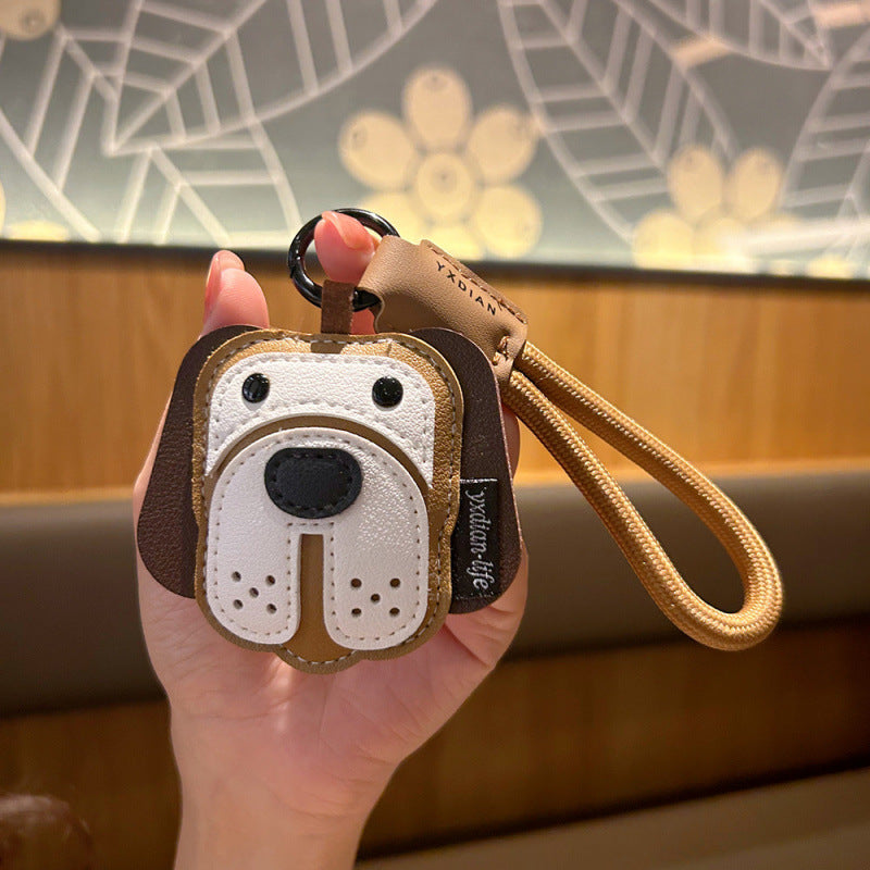 Wholesale Cartoon Leather Puppy Keychain Trendy Bag Charm Decorative Accessory For Resale