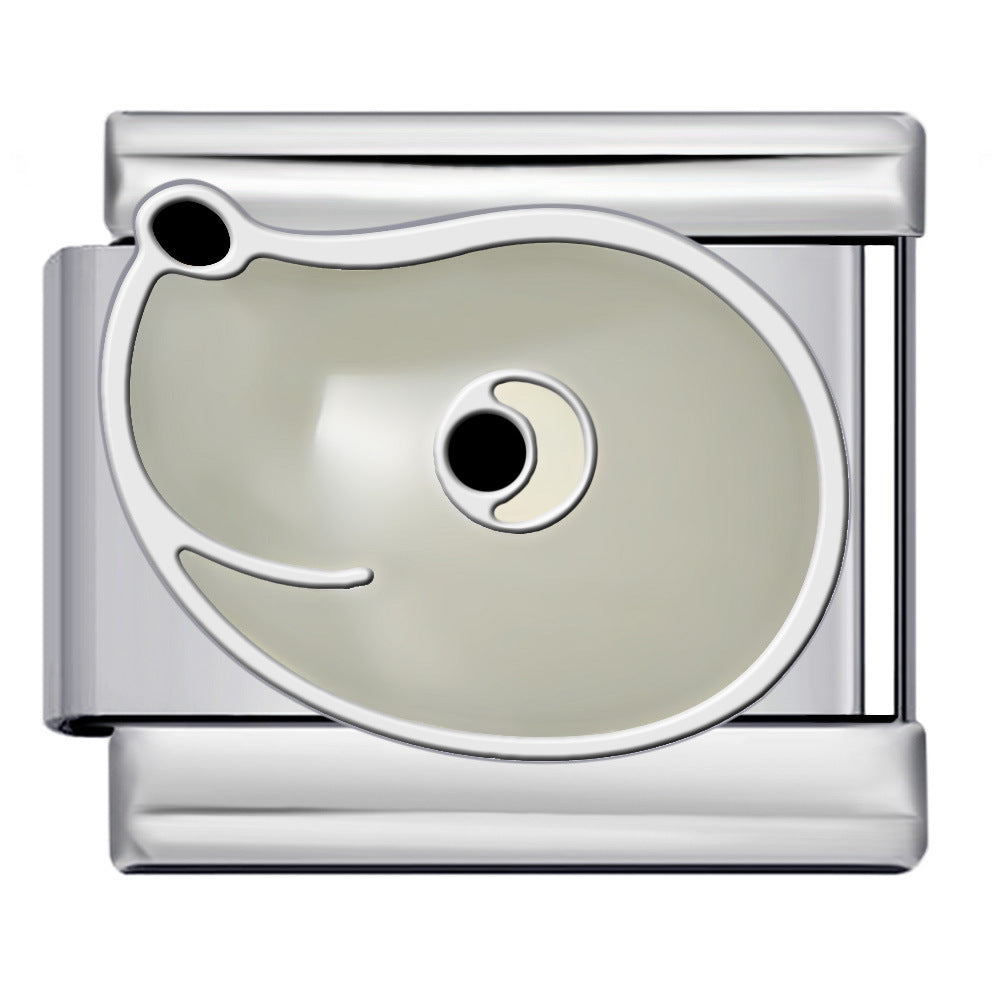 Wholesale 5pcs Italian Charm Bracelet 9mm DIY Splicing Cute Creative Stainless Steel Composable Bracelet