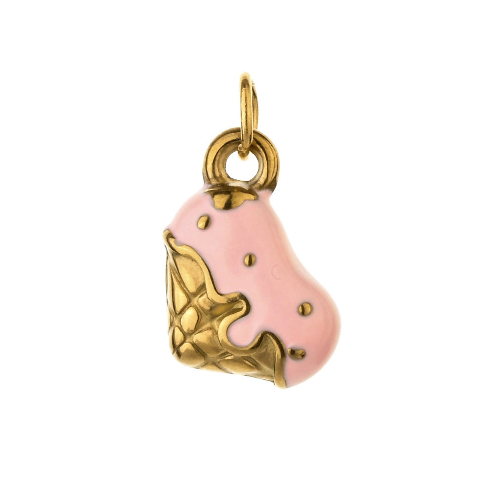 Wholesale Retro Style Heart Series Oil Dripping Colorful Stainless Steel  Charms
