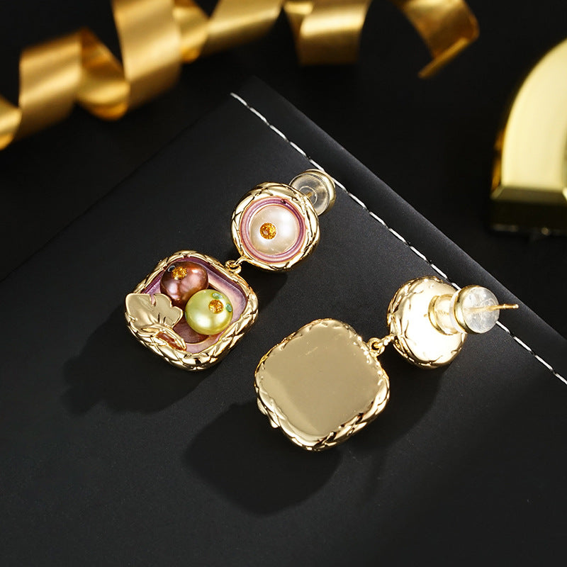 Wholesale Natural Freshwater Pearl Earrings  Long Tassel Earrings