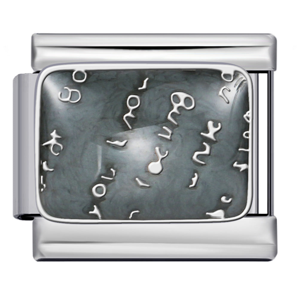 Wholesale Italian Charm Bracelet 9mm DIY Splicing Nail Art Series Stainless Steel Composable Bracelet