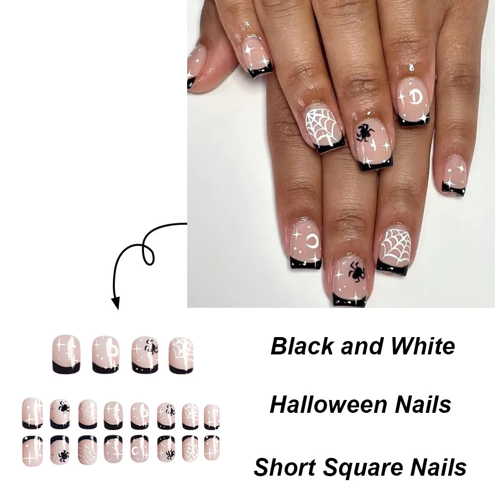 Wholesale 24 Pieces/box Halloween Press-on Nails Kits Nail Stickers ACC-NS-FengLi027