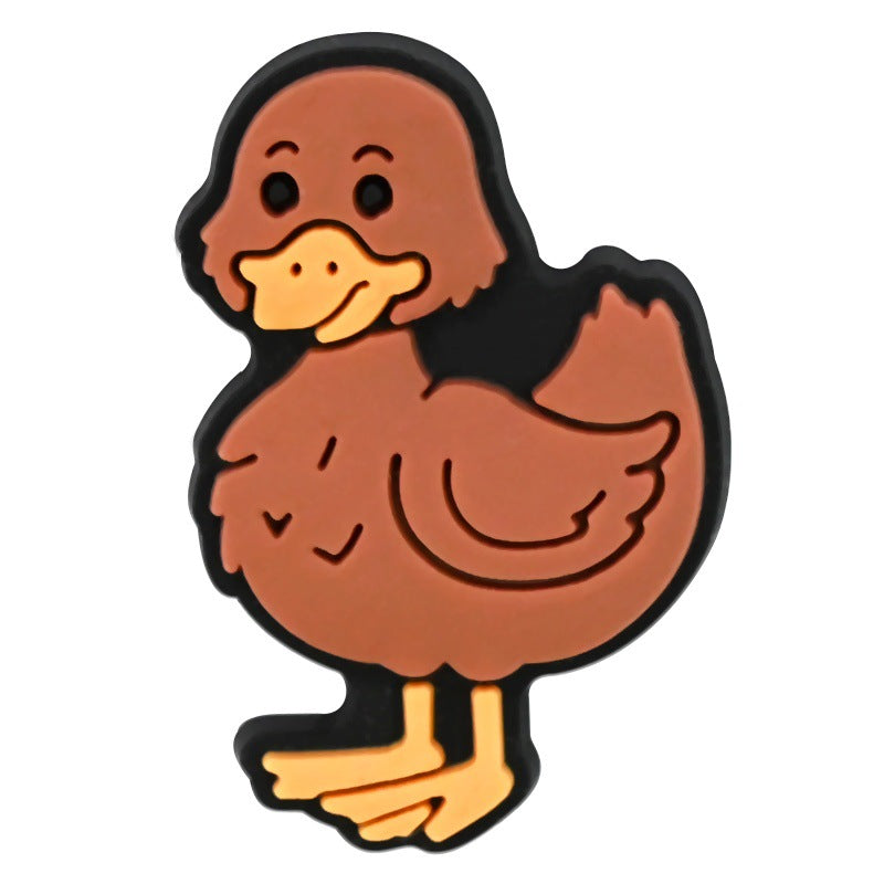 Decorazione casuale all'ingrosso della fibbia della scarpa in gomma morbida in PVC da fattoria da 100 pezzi