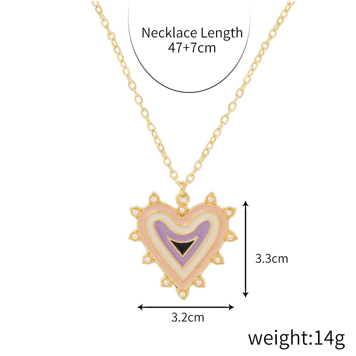 Wholesale Alloy Rainbow Love Necklace ACC-NE-ManYi013