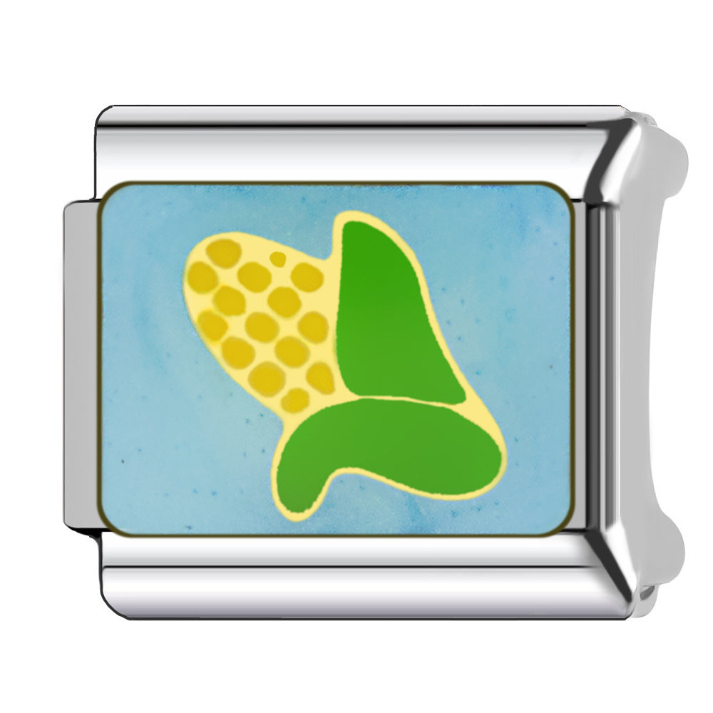 Wholesale Trendy DIY Cartoon Fruit Vegetable Bracelet Charm Modules Stainless Steel Jewelry Accessory