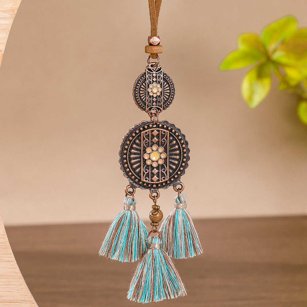 Wholesale Bohemian Tassel Necklace Fishbone Shell Coffee Color Holiday Style Jewelry Accessory Boutique Resale