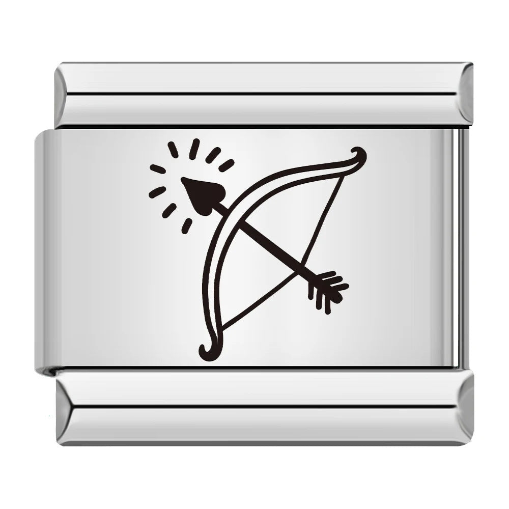 Wholesale  Italian Charm Bracelet 9mm DIY sun moon stars Creative Stainless Steel Composable Bracelet