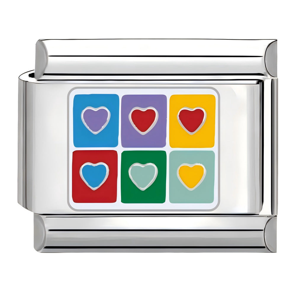 Wholesale 10pcs Italian Charm Bracelet 9mm DIY Splicing Car Logo Heart Moon Stainless Steel Composable Bracelet