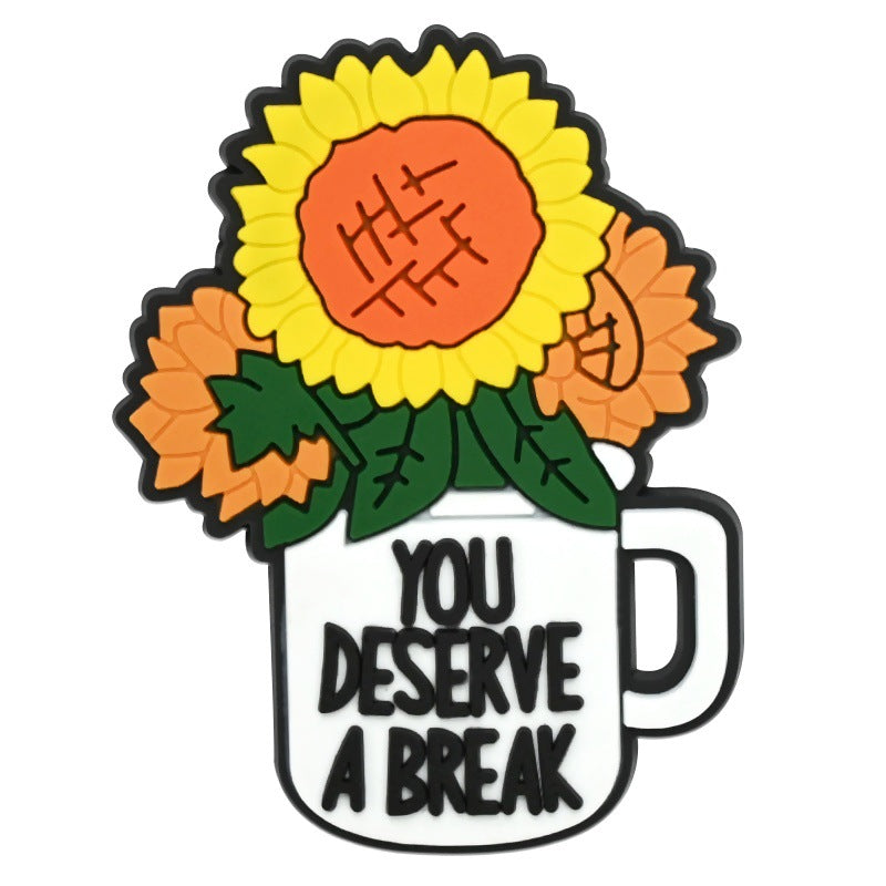 Wholesale Random 100pcs Valentine' s Day Series  PVC Soft Rubber Shoe Buckle Decoration