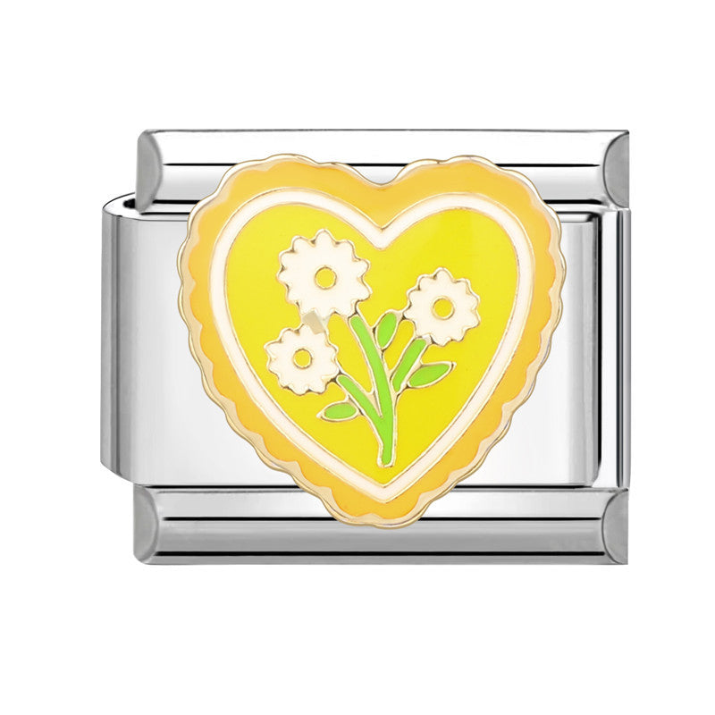 Wholesale  Italian Charm Bracelet 9mm DIY Splicing Removable Titanium Steel Cartoon Dripping Oil Composable Bracelet