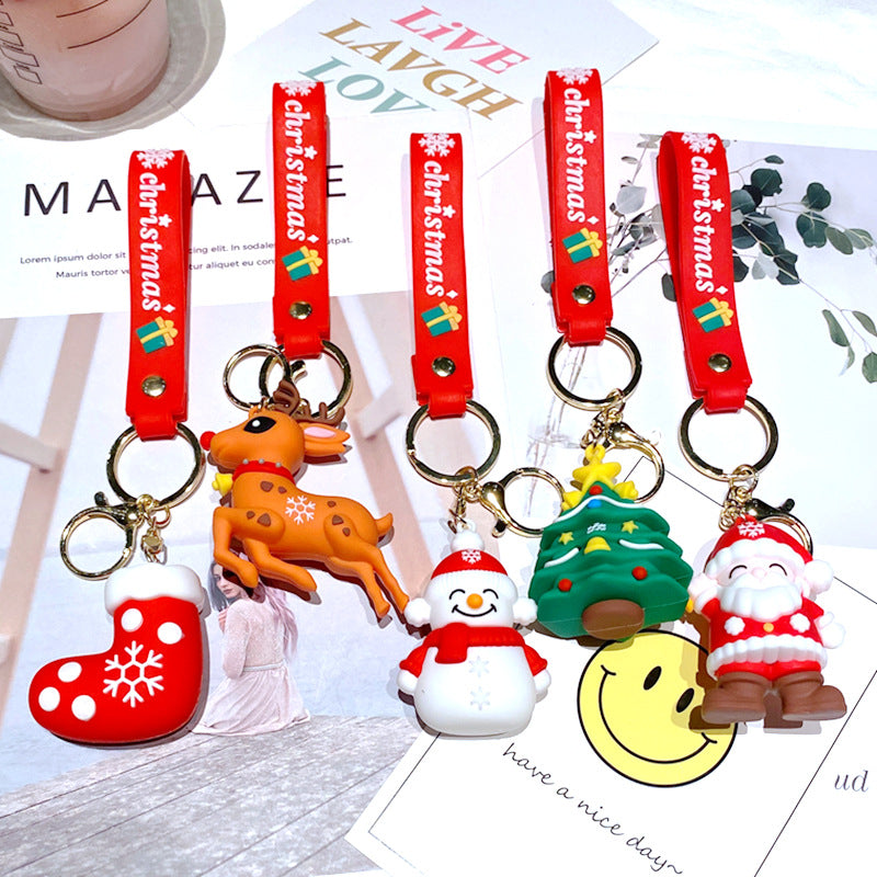 Wholesale Christmas Cartoon Cute Santa Claus Keychains ACC-KC-GongZ027
