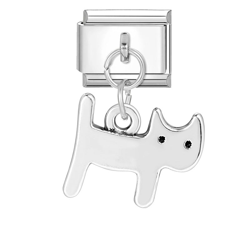 Wholesale Italian Charm Bracelet 9mm DIY Splicing Animal Series Stainless Steel Composable Bracelet