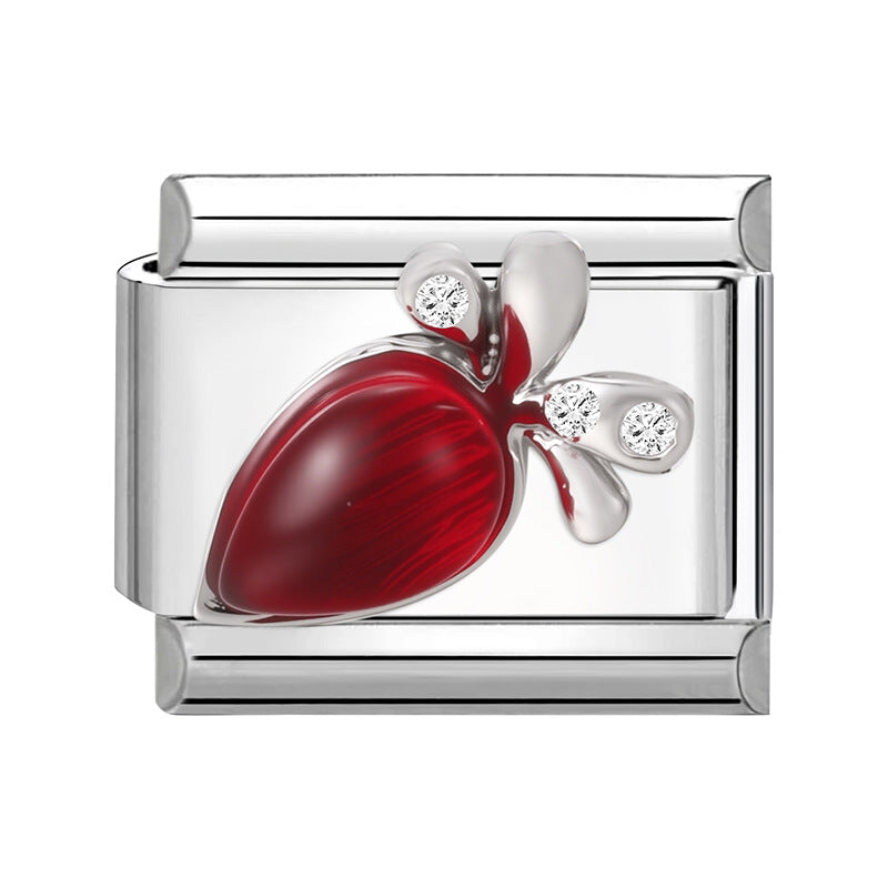 Wholesale 9mm Italian Charm Starter Bracelets DIY Flower Series Stainless Steel Composable Bracelet