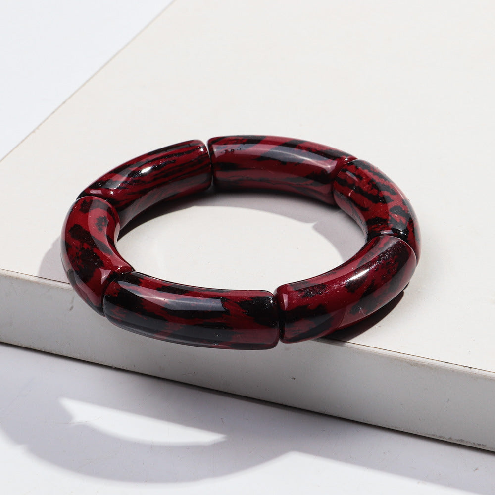 Wholesale Retro Leopard Print Acrylic Bracelet Fashion Accessory for Everyday Wear or Gift