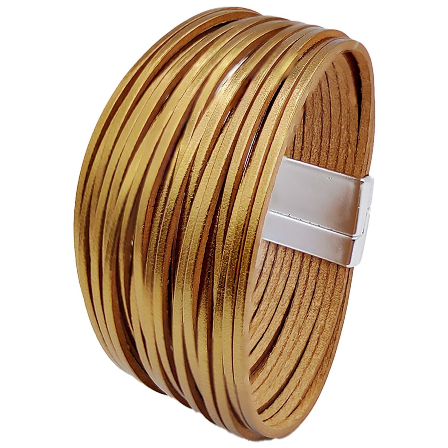 Wholesale Gradient Leather Cord Mixed Color Leather Bracelet ACC-BT-Shangy005