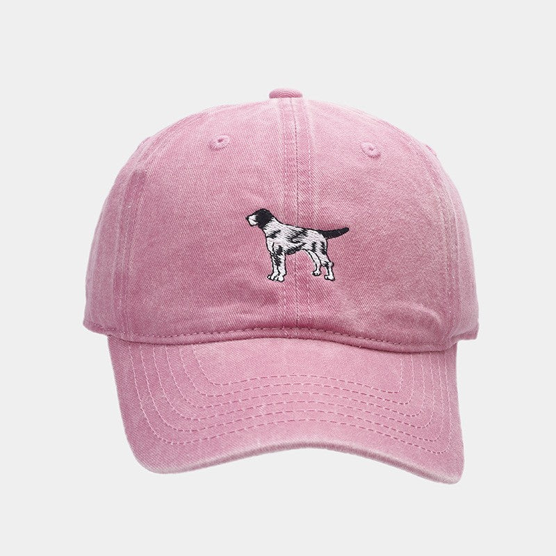 Wholesale Cartoon Animal Dalmatian Embroidery Puppy Vintage Washed Sports Baseball Cap ACC-HT-RongZhao012