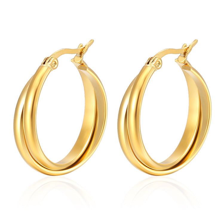 Wholesale Multi-layer stainless steel earrings