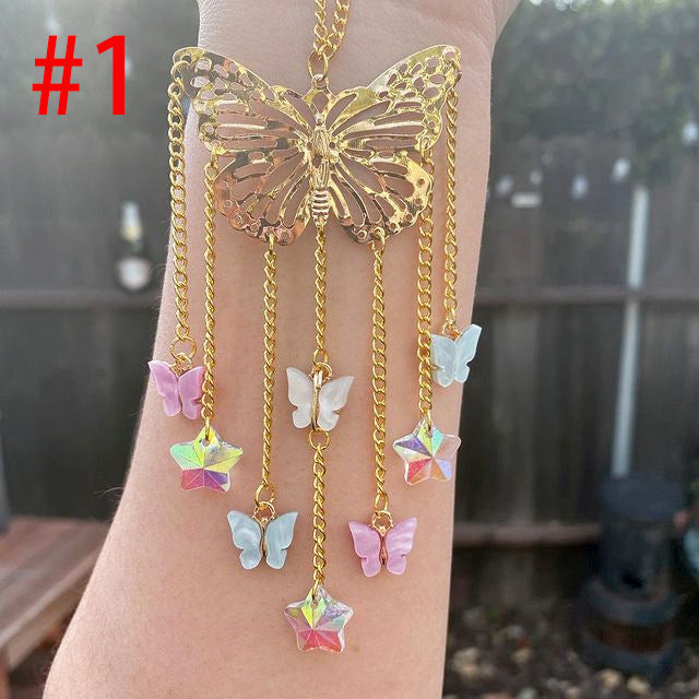 Wholesale Butterfly Crystal Prism Ball Sun Catcher Wind Chime ACC-WS-RongGuan004