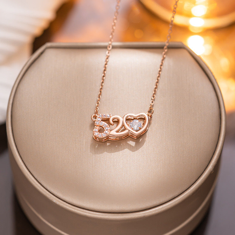 Wholesale Titanium Steel Number Necklace ACC-NE-KuCai009