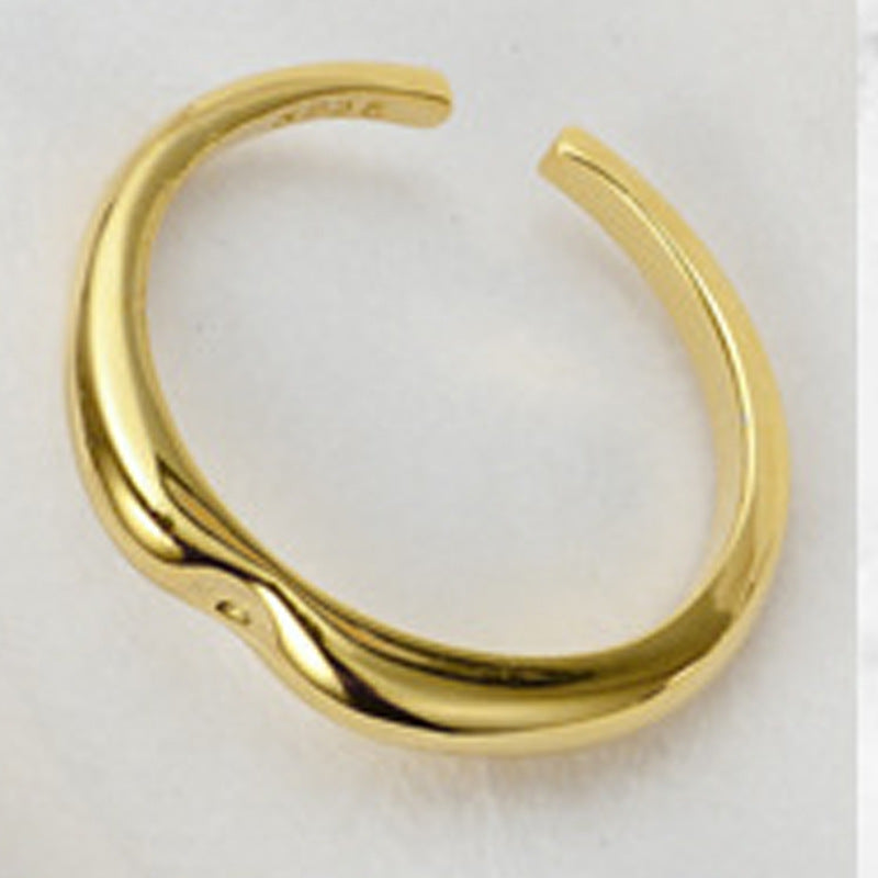 Wholesale S925 Sterling Silver Irregular Geometric Rings ACC-RS-YWE014