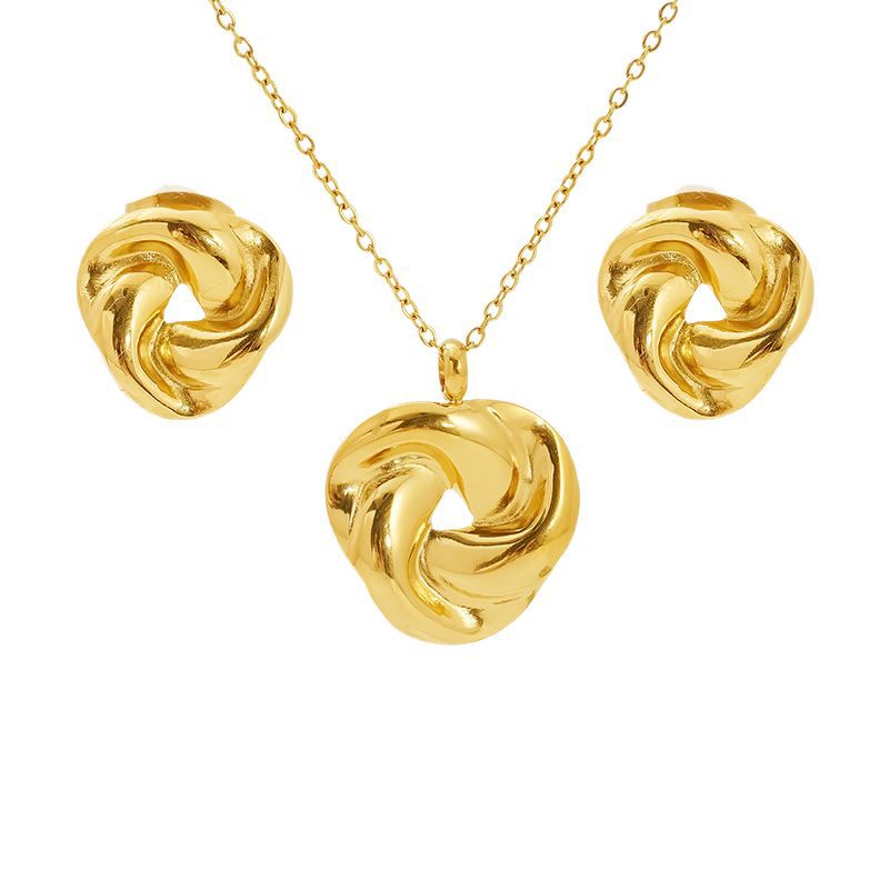 Wholesale  stainless steel jewelry suit  love earring necklace clavicle chain jewelry