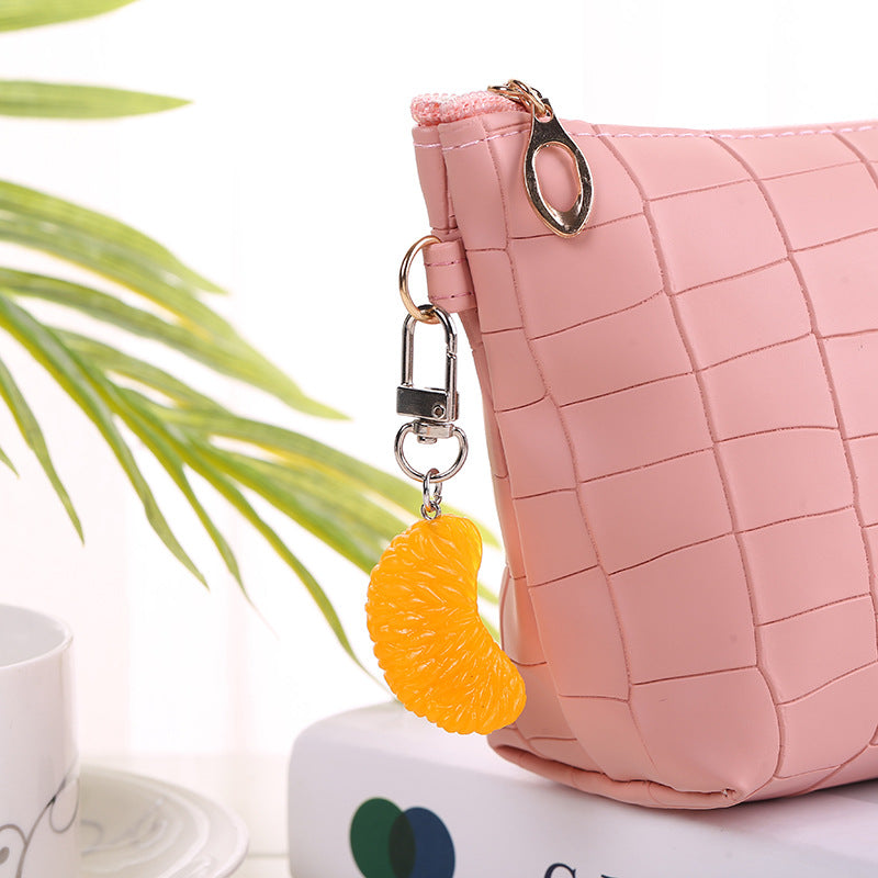 Wholesale Fruit  orange petal keychain