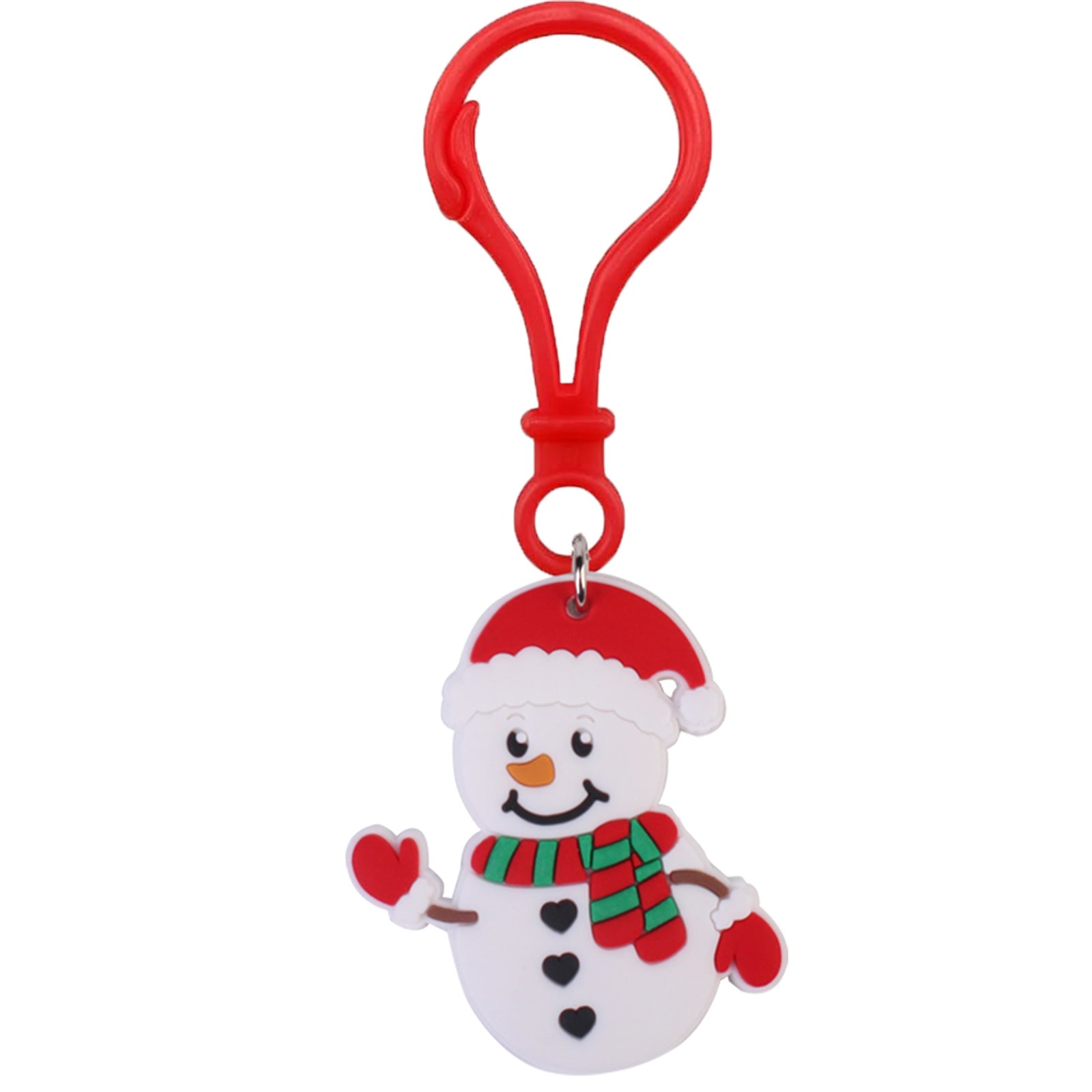 Wholesale PVC Christmas Snowman Keychain Pendant Bookbag Charm Winter Gift