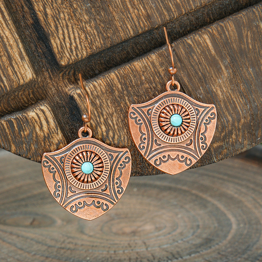 Wholesale Retro Bohemian Alloy Geometric Earrings for Everyday Wear