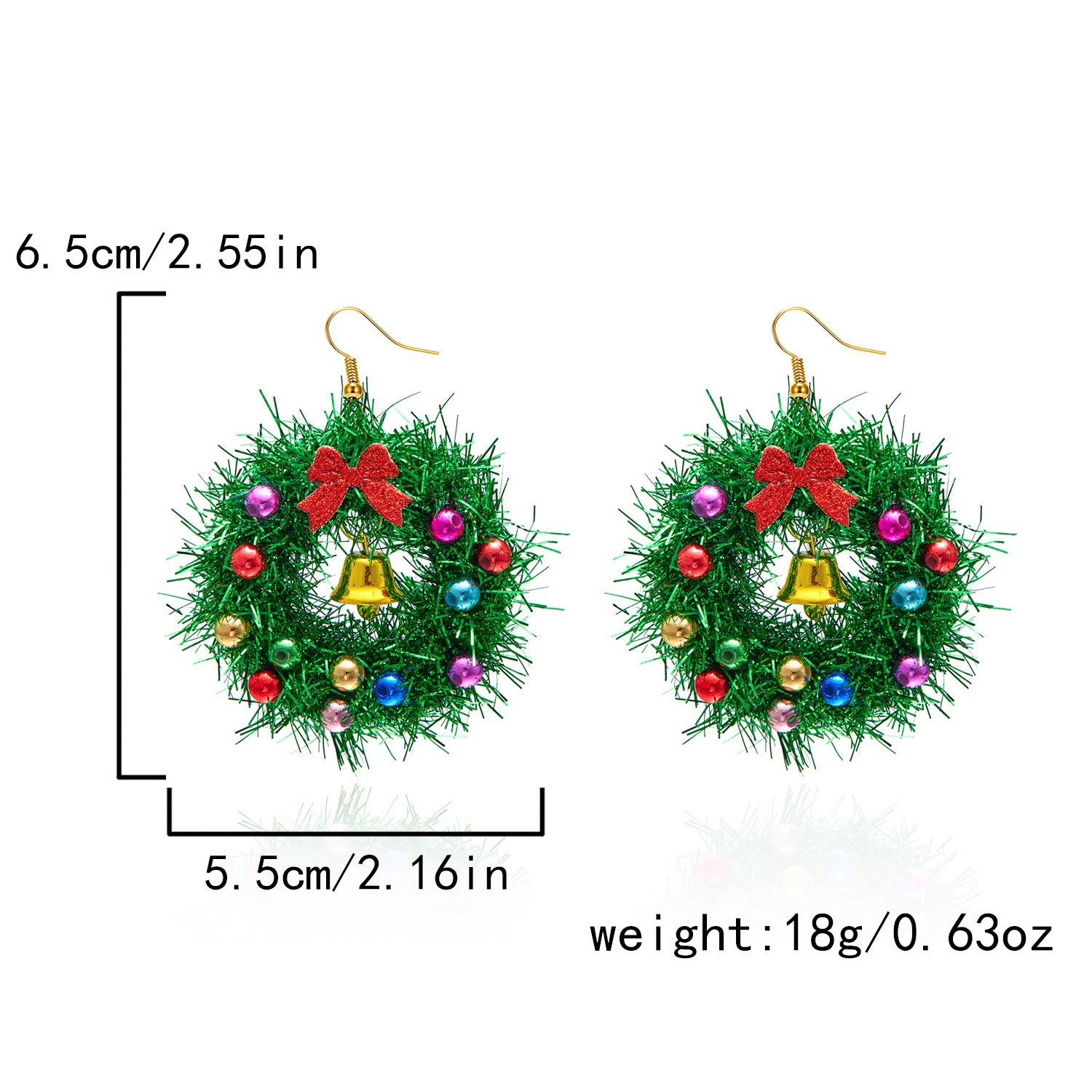 Wholesale Christmas Tree Bow Wreath Bell Earrings