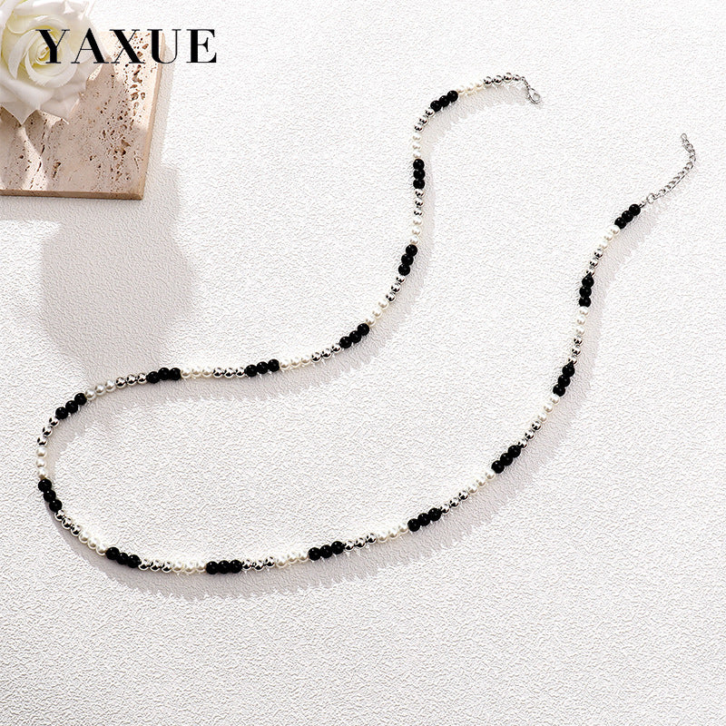 Wholesale  glass beads  pearl all-match long beaded  necklace
