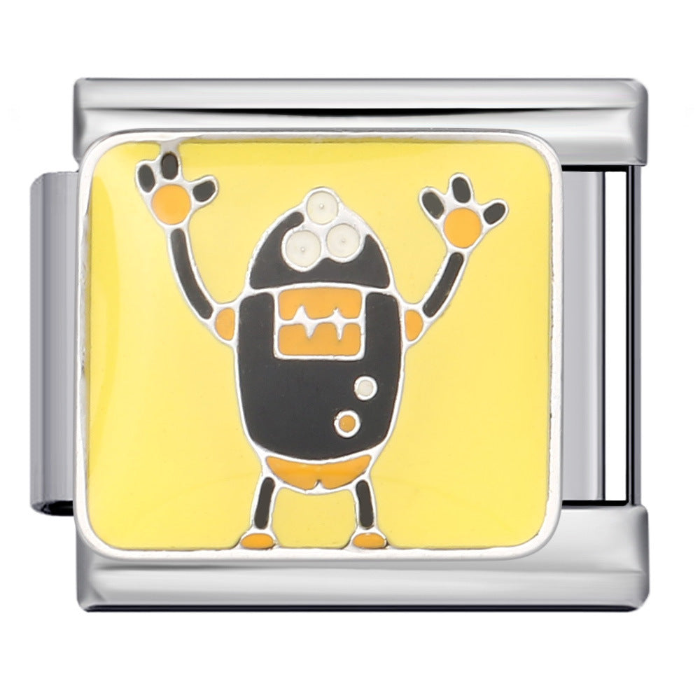 Wholesale Italian Charm Bracelet Animal Pattern DIY Free ing Combination Stainless Steel Composable Bracelet