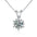 Wholesale 1 karat Moissanite Snow Necklace 925 Sterling Silver Fashion Silver Necklace