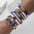 Wholesale Alloy Rugby Love Resin Letter Beaded Random Soft Pottery Elastic  Bracelet