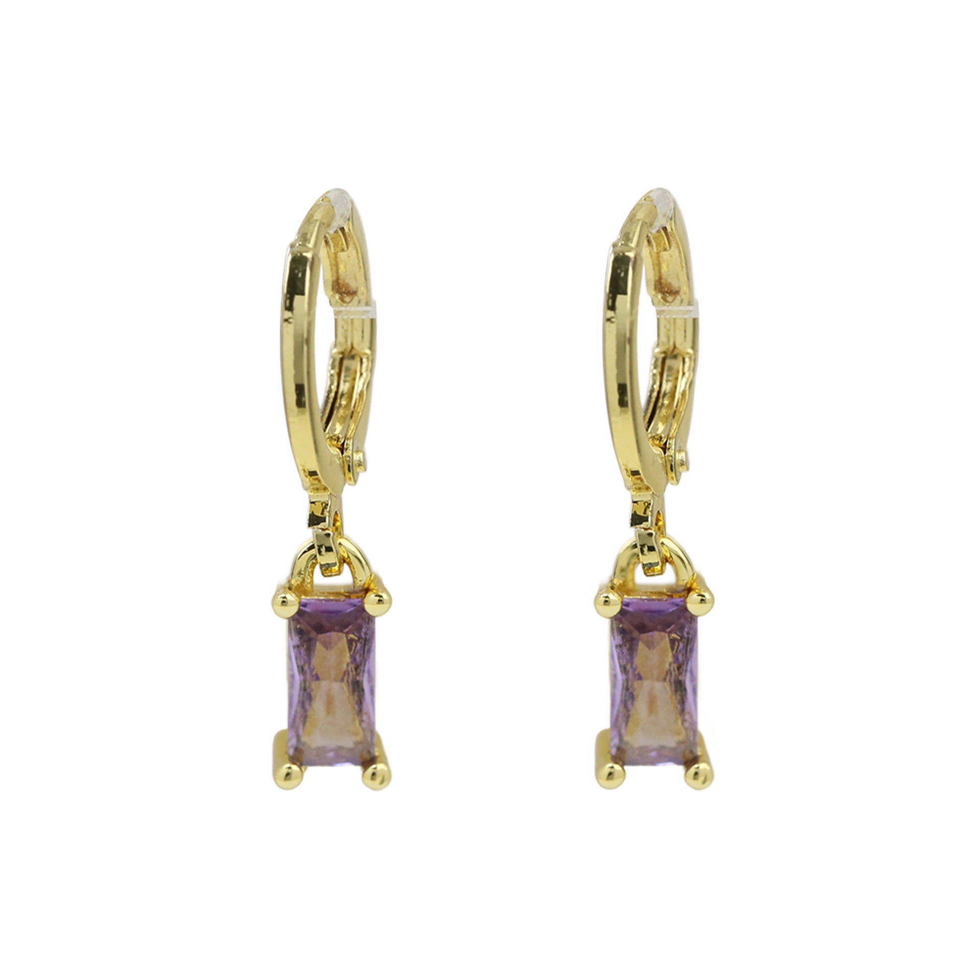 Wholesale  Ladder Square Rectangular December Birthstone Birthstone Earrings