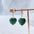 Wholesale 14K gold-wrapped lovely  red agate Crystal semi-precious stone peach heart-shaped earring