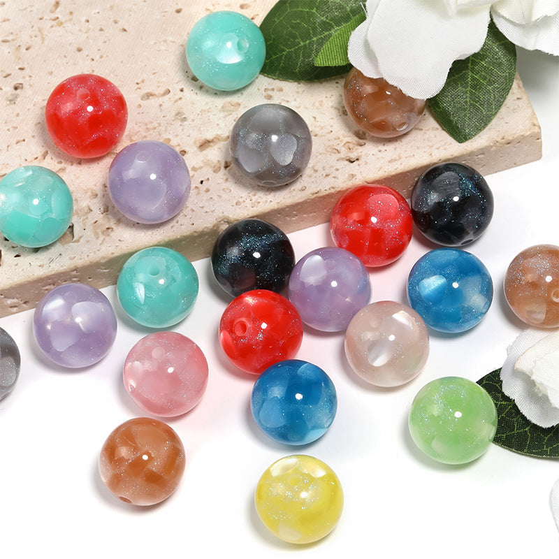 Wholesale 50pcs 16mm Love Resin Round Beads Multicolor Straight Hole Beads Diy Loose Beads ACC-BDS-BLG040 ACC-BDS-BLG040