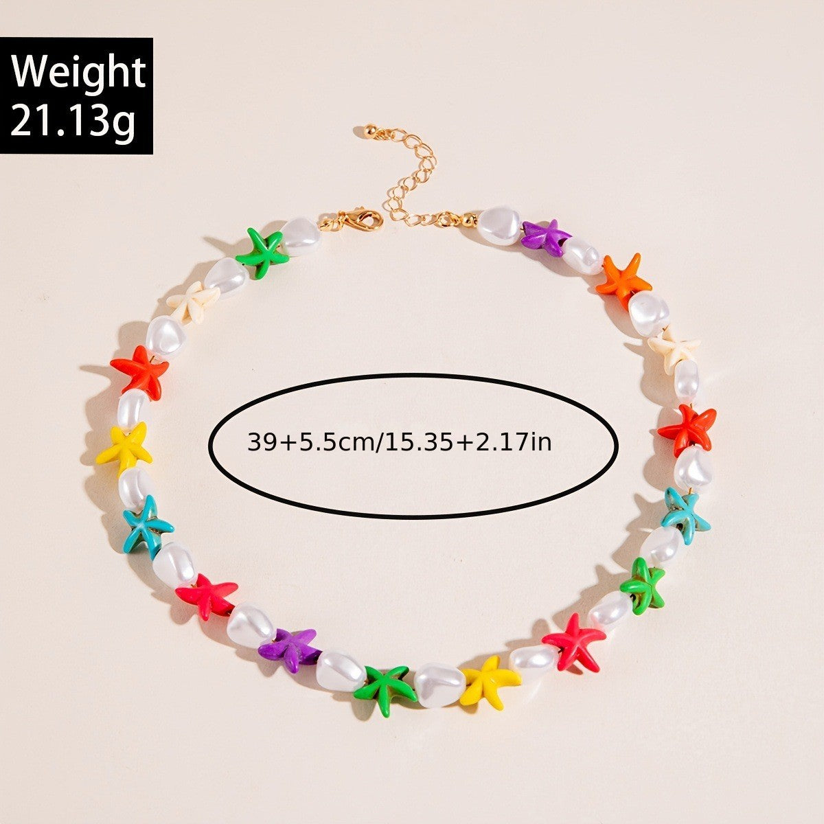 Wholesale Stylish Gold Heart Crystal Beaded Necklace Bohemian Women Fashion Jewelry