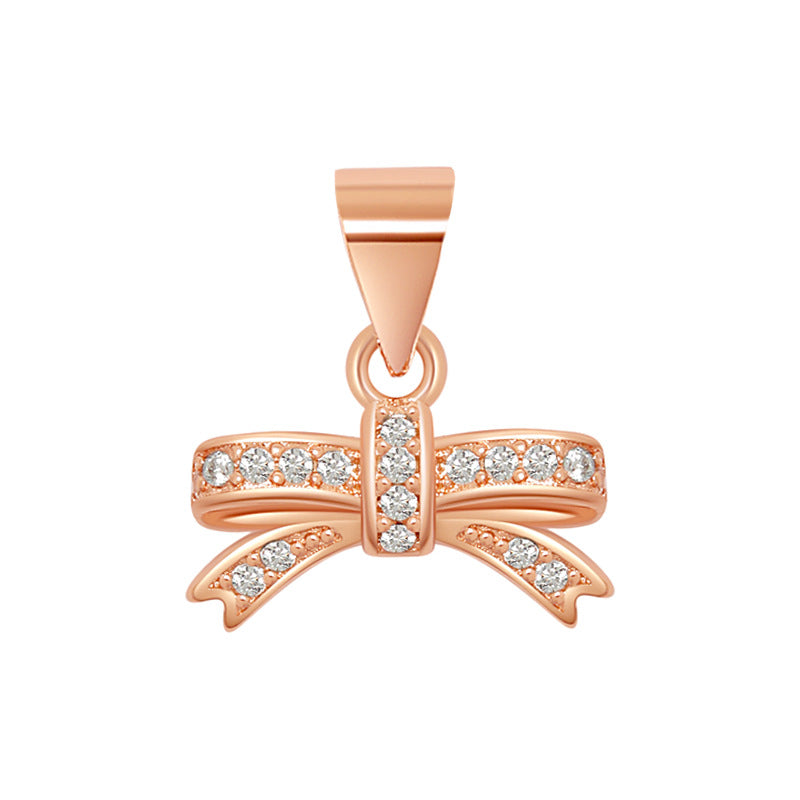 Wholesale Light Luxury Bow Pendant Clavicle Chain Copper Necklaces ACC-NE-YingRong008