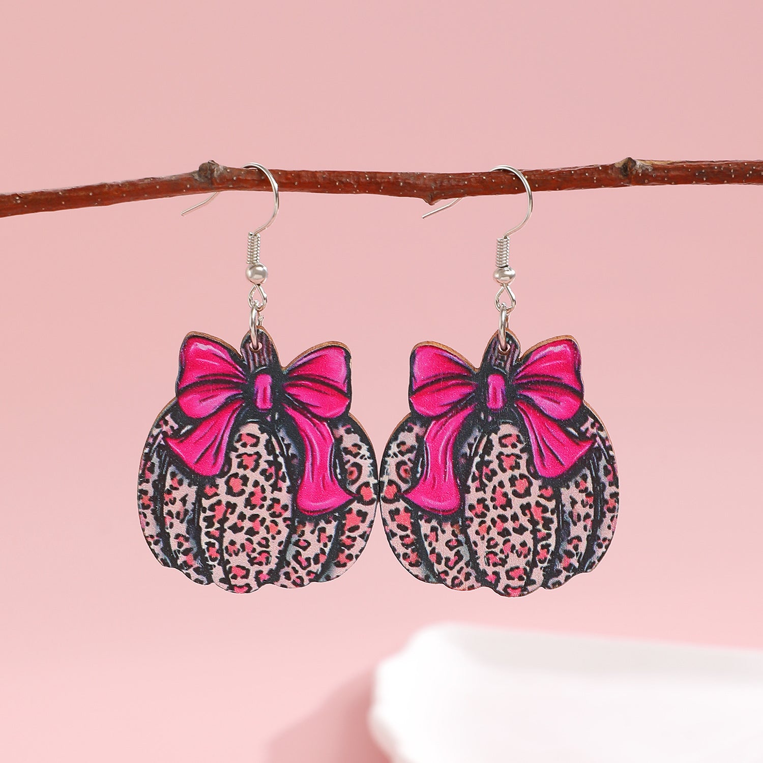 Wholesale Casual Acrylic Heart Skull Earrings  Pumpkin Design Party Jewelry Accessory Boutique Resale