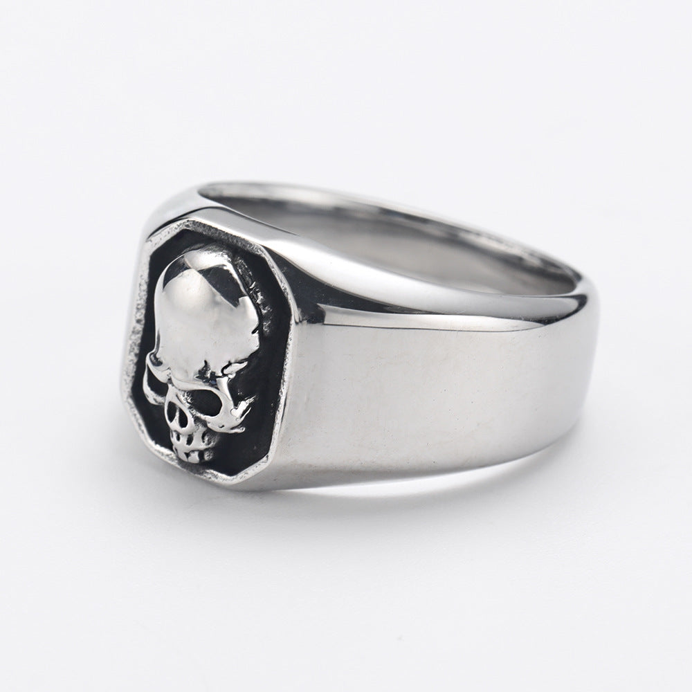 Wholesale Punk Style Titanium Steel Ring Men's Stainless Steel Ring ACC-RS-Hait004