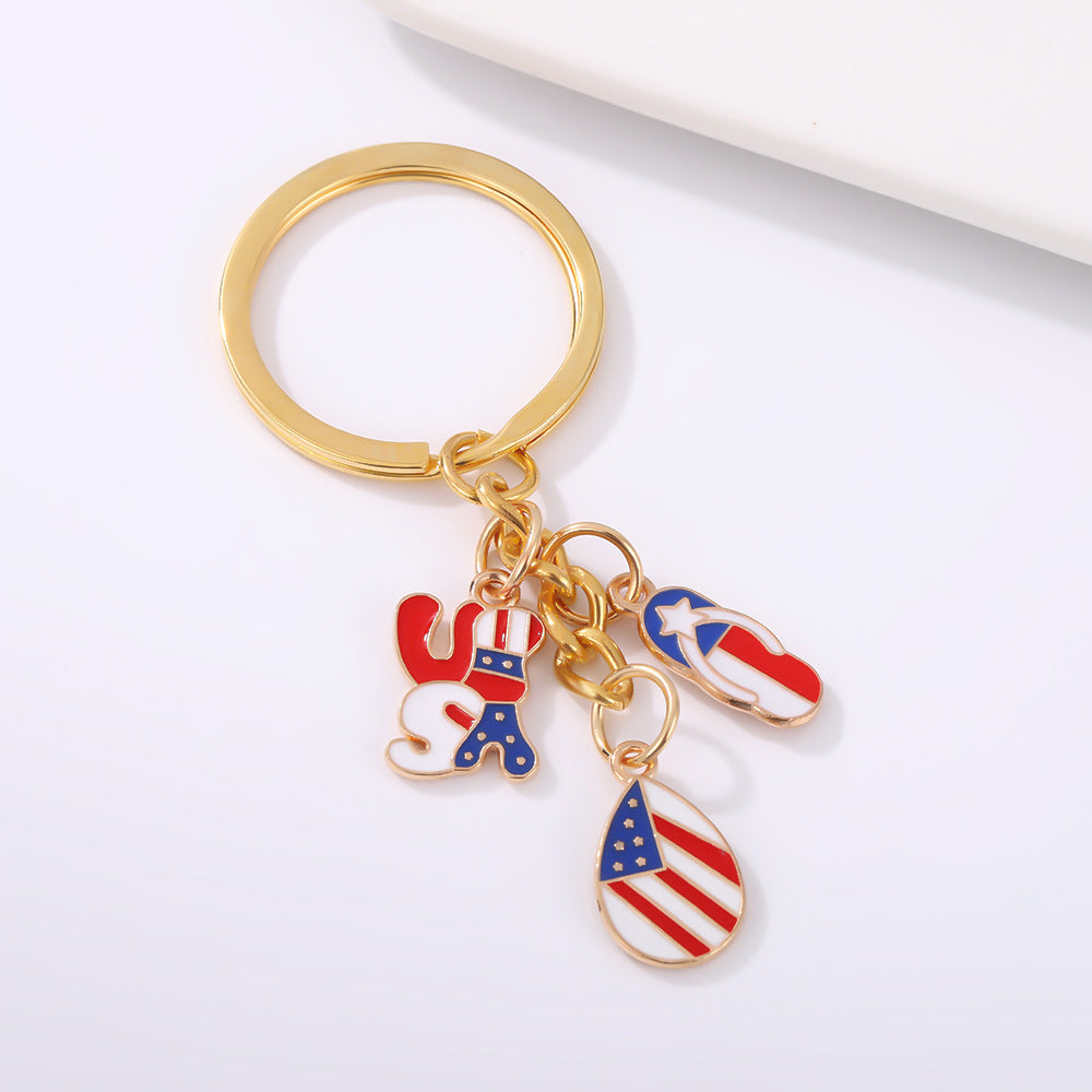 Wholesale US Independence Day Event Commemorative Keychains