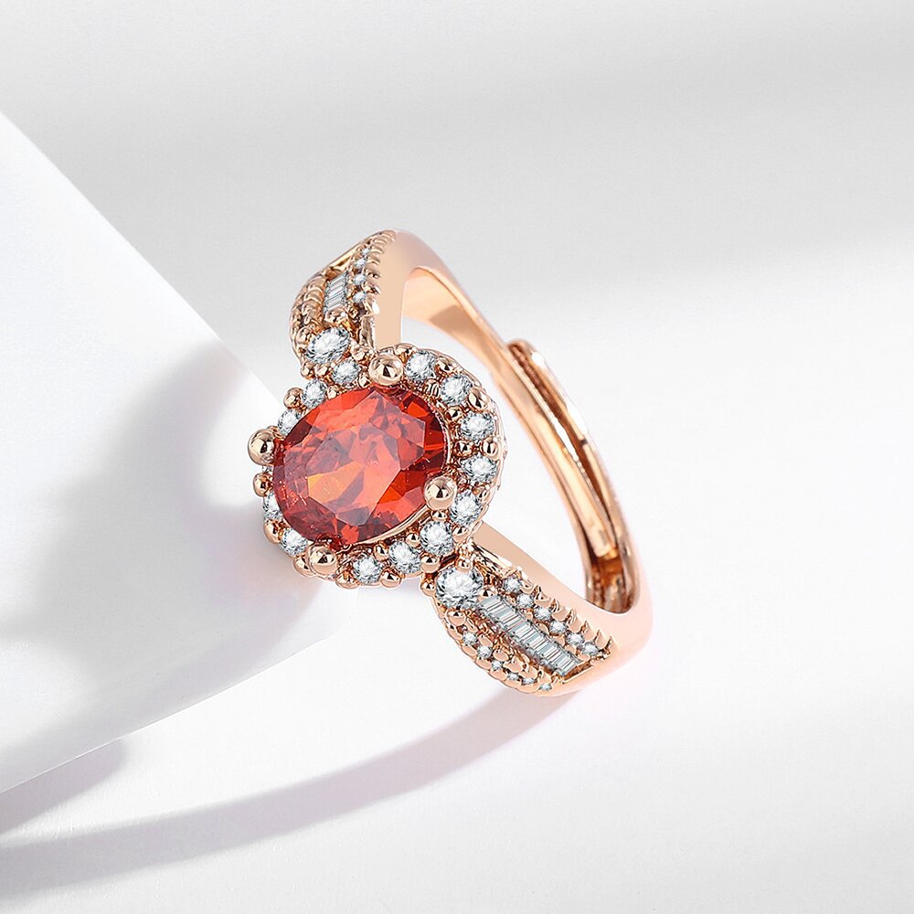 Wholesale light luxury inlaid colored diamond rings